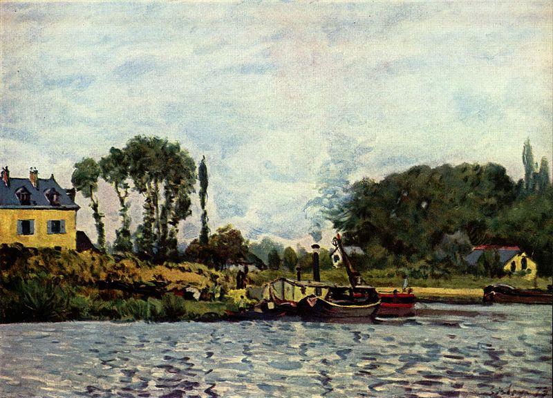 Alfred Sisley Boote bei Bougival oil painting picture